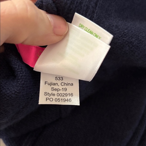 Lilly Pulitzer Cashmere Terry Wrap Navy Blue - Picture 5 of 5